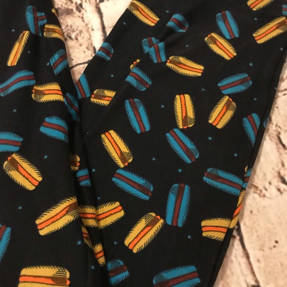 Lularoe TC Leggings Multicolor Print Macaroon - Picture 3 of 8
